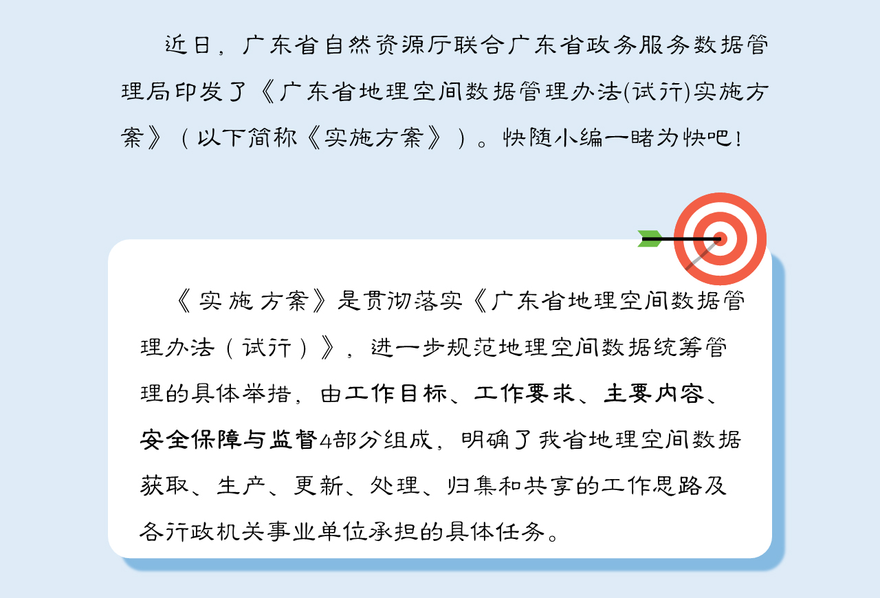 一圖讀懂《廣東省地理(lǐ)空間數據管理(lǐ)辦(bàn)法(試行)實施方案》